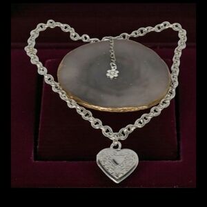 Chunky Silver Locket Pendant Necklace New Age Grunge Lovecore Whimsigoth Y2k 90s